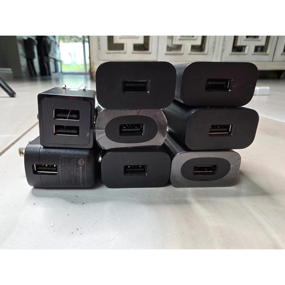 Motorola TurboPower Wall Charger Lot 8 Adapters 3 USB-C Micro Cables SPN5737A W4
